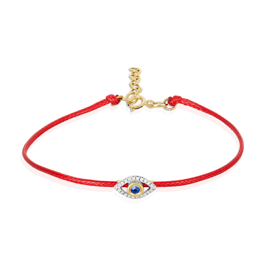 PROTECTION BRACELET WITH DIAMOND EVIL EYE